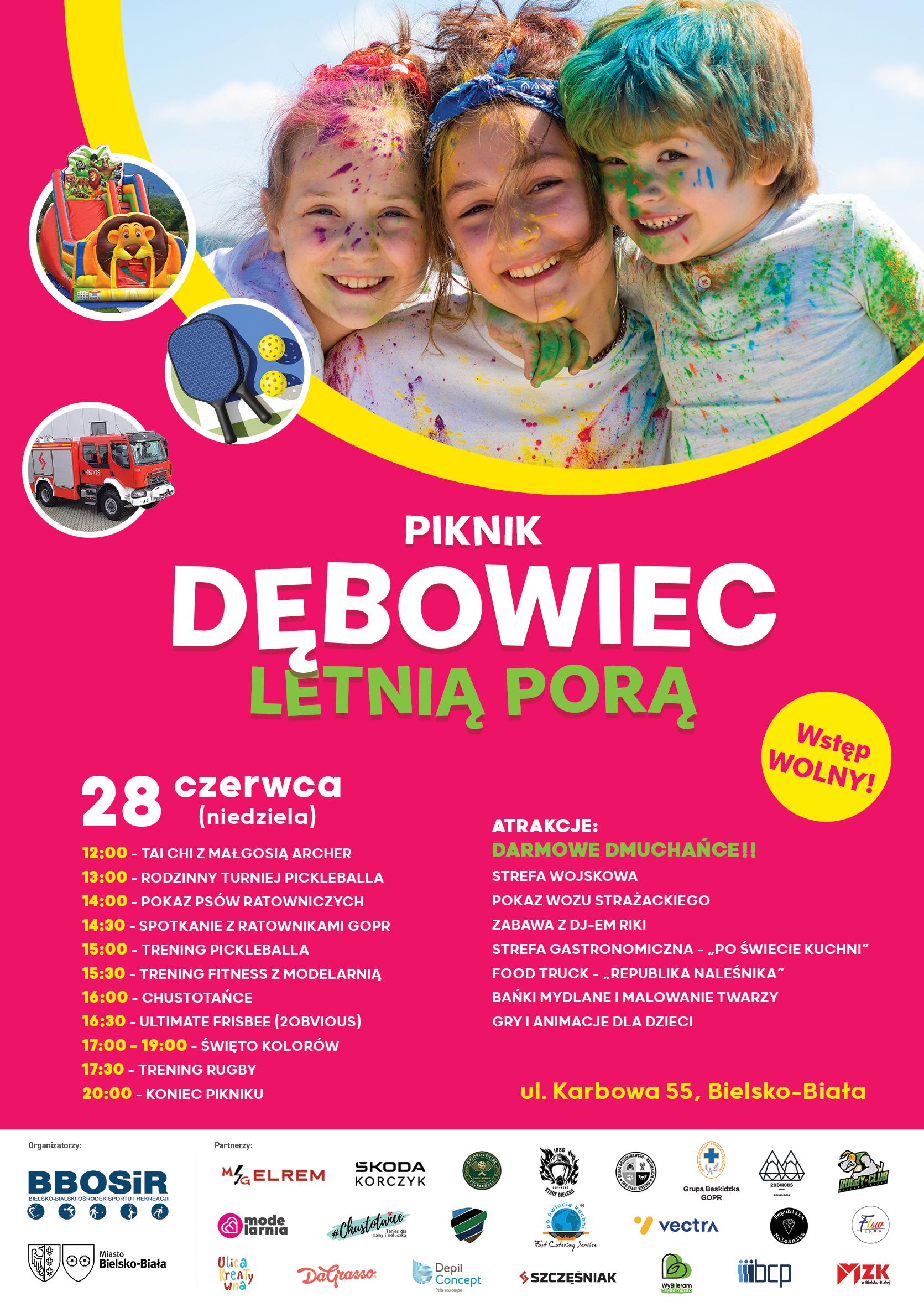 Plakat Piknik Dębowiec Letnią Porą